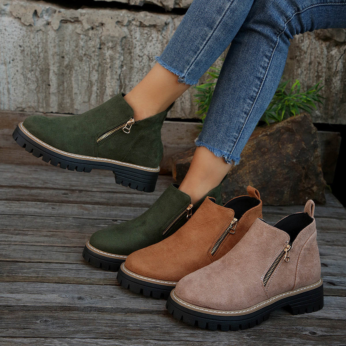 Élanzia – Bottines Suède Automne/Hiver Élégantes