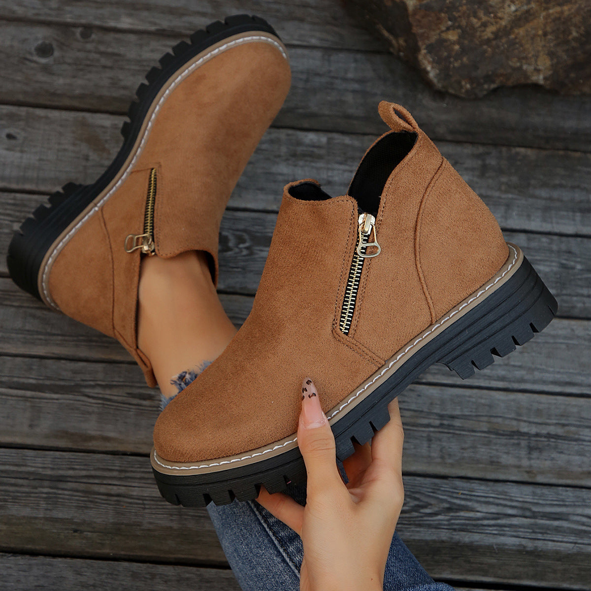 Élanzia – Bottines Suède Automne/Hiver Élégantes