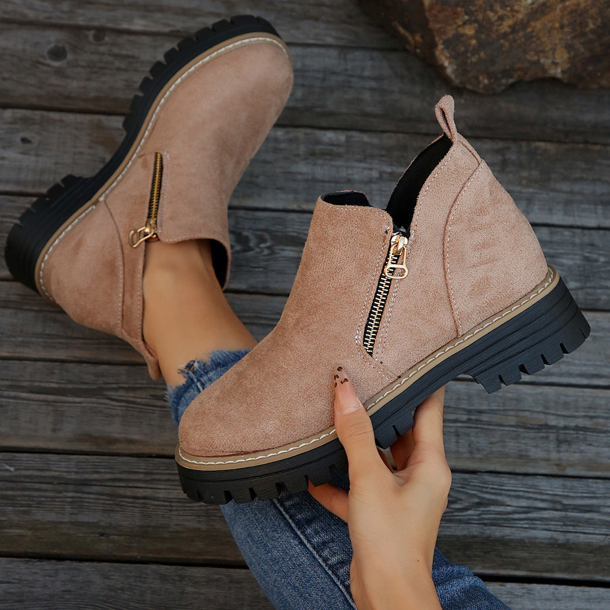 Élanzia – Bottines Suède Automne/Hiver Élégantes