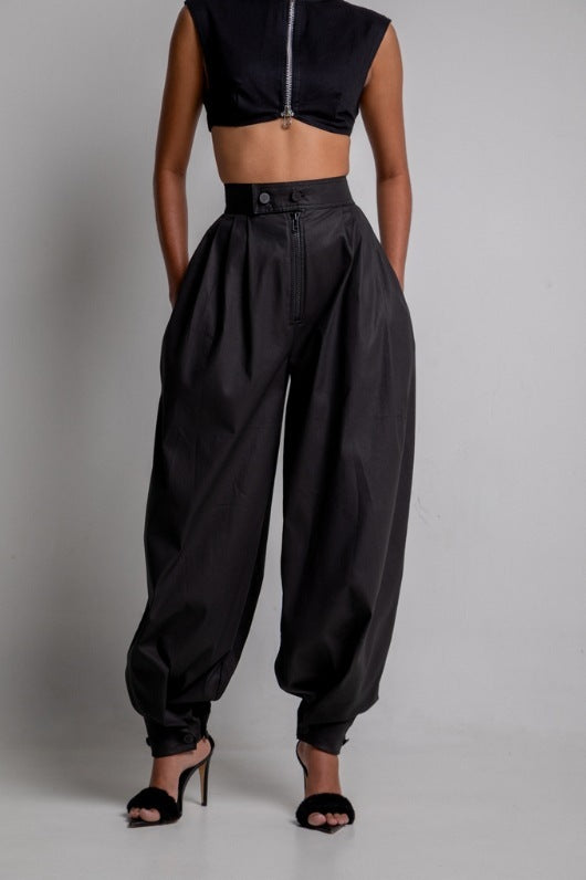 Élancia – Pantalon Denim Taille Haute Élégant