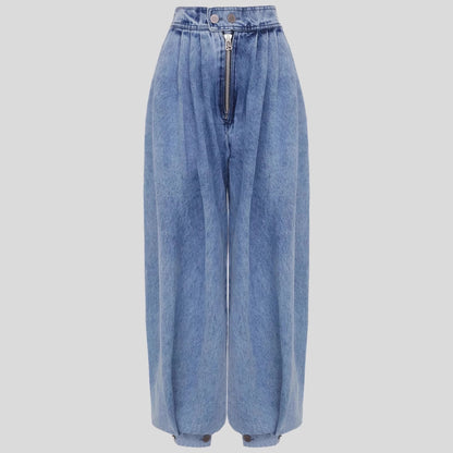 Élancia – Pantalon Denim Taille Haute Élégant